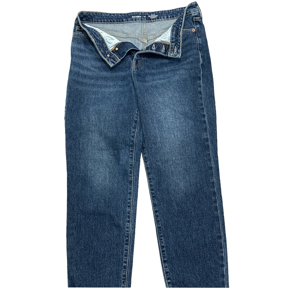 Old Navy High-Rise OG Straight ankle Jeans Size 10 Raw Hem - Picture 3 of 3